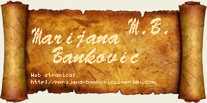 Marijana Banković vizit kartica